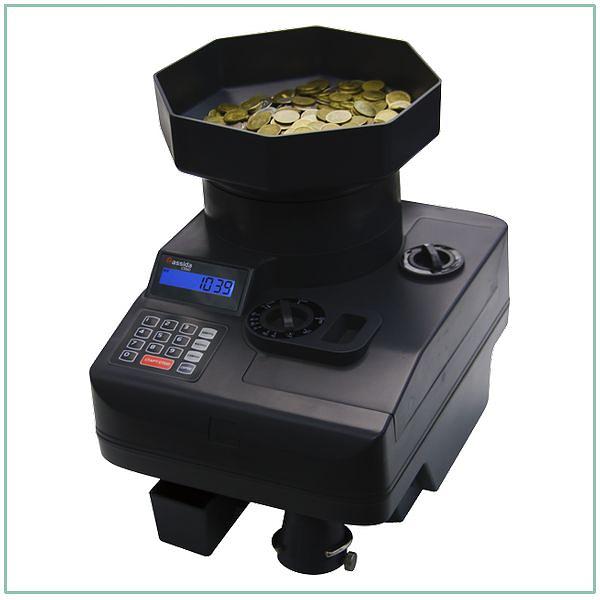 Cassida C550 - cчётчик монет с увеличенным загрузочным бункером. Скорость счета до 2300 монет в минуту. Вместимость загрузочного бункера до 7000 монет. фото 1