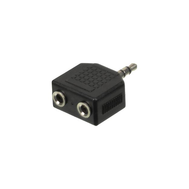 Адаптер аудио NingBo Headphone Splitter, 2xJack 3.5 (f) - Jack 3.5 (m), черный [jaaa095-b] фото 1