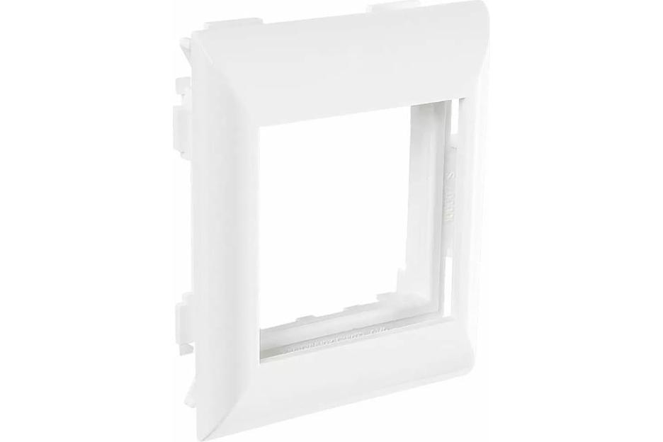 Суппорт с рамкой на 1 пост (45х45) в профиль для кабельных каналов 100х50  105х50 100007S фото 1