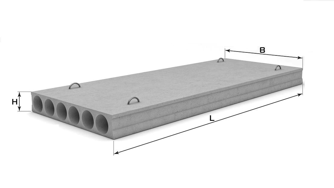 Плита перекрытия железобетонная многопустотная ПК 18.15-8т фото 1