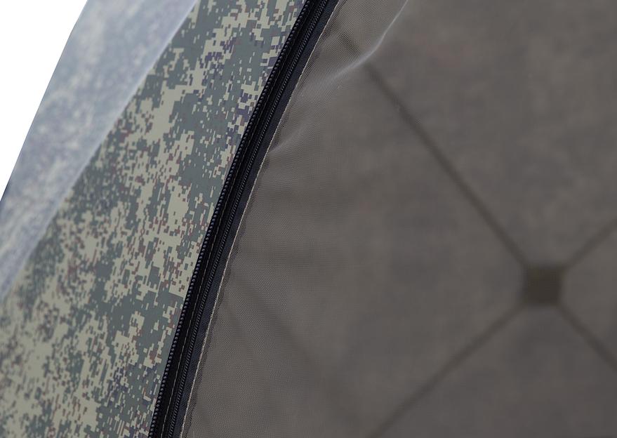 Палатка СТЭК куб 4 КМФ, выход под трубу, 250*250*200 см. фото 8