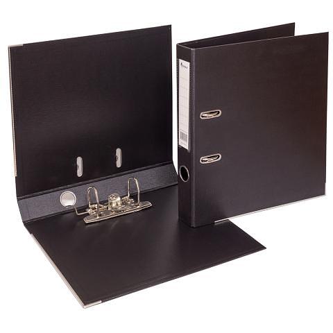 Папка-регистратор, А4, 50 мм, ПВХ/ПВХ, черный, Forpus фото 1