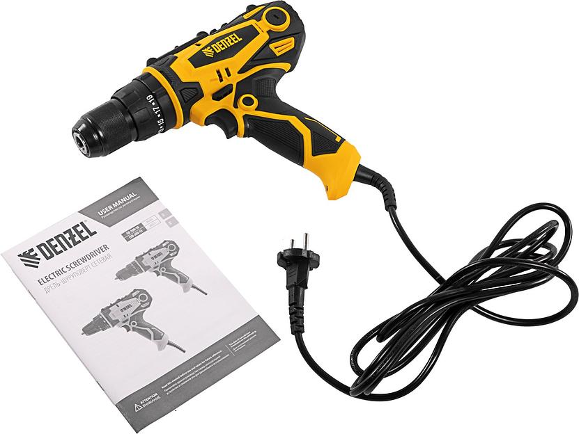 Дрель-шуруповерт Denzel ISD-300-13, 330Вт, сетевая, ударная фото 8