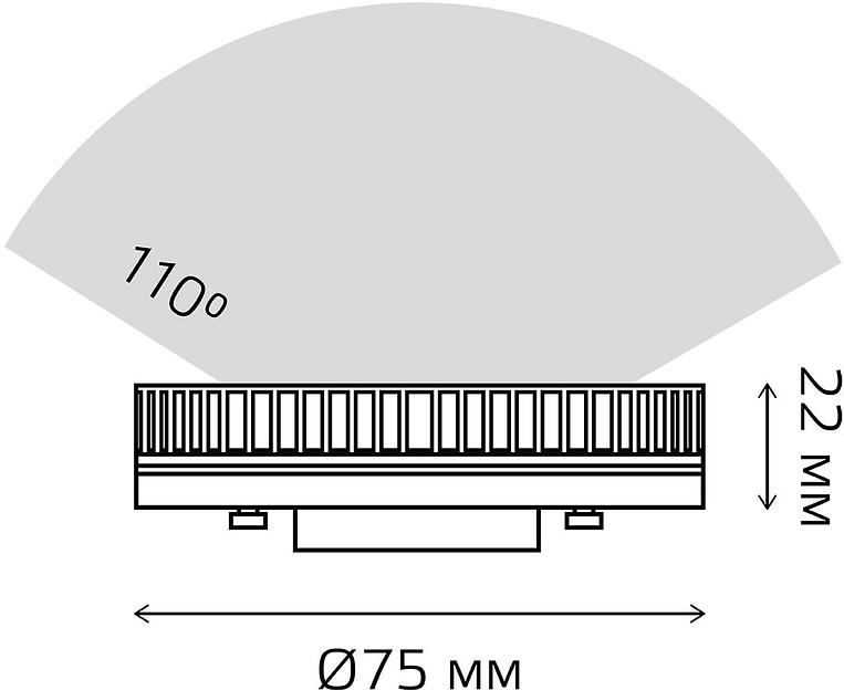 GAUSS 83811 Светодиодная лампа LED Elementary GX53 11W 810lm 3000K 1/10/100 фото 5