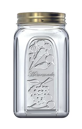 Банка для сыпучих прод. 1000 мл. с метал. крышкой Хоммейд /1/12/360/ фото 1