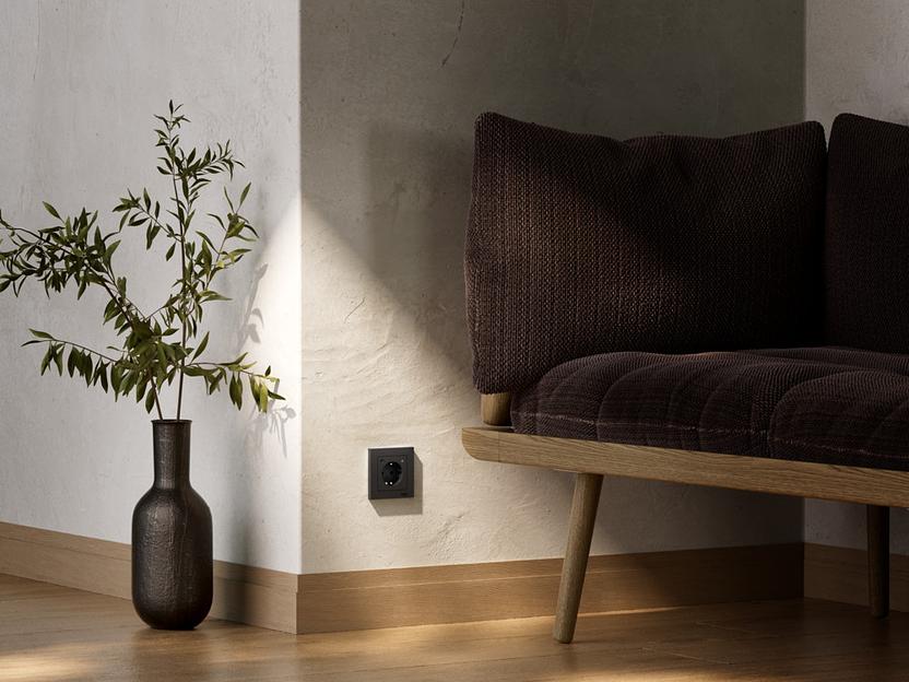 ATLASDESIGN SMART РОЗЕТКА с заземл., со шт., Zigbee, L+N, 16А, мех., КАРБОН фото 5