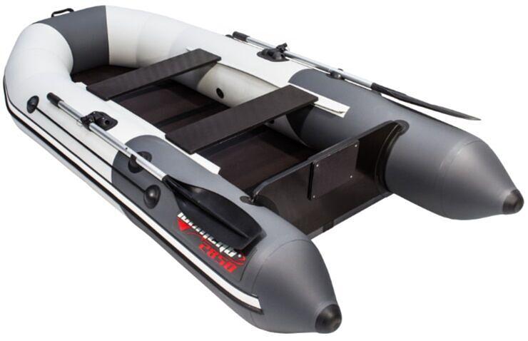 Лодка Таймень NX 2850 киль, слань , 2850*1320*400 мм., цвет: серый-графит фото 2