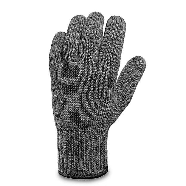 Двойные шерстяные перчатки серые 7,5 класс вязки (70% шерсть, 30% акрил) арт.55 фото 2