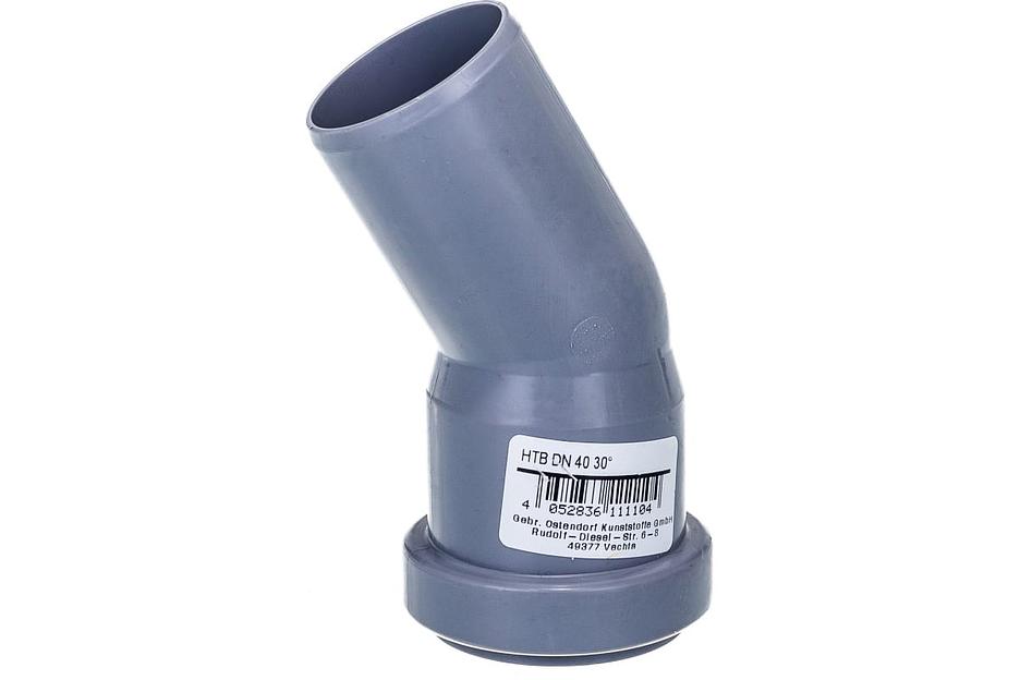 Отвод канализационный 40х30 град. фото 3