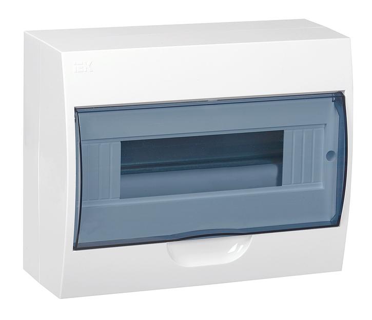 Щит распределительный IEK MKP12-N-12-40-10 ЩРН-П-12 для установки модульных устройств навесной 255мм 97мм 200мм 660B 12мод. пластик IP41 белый (упак.:1шт) фото 1