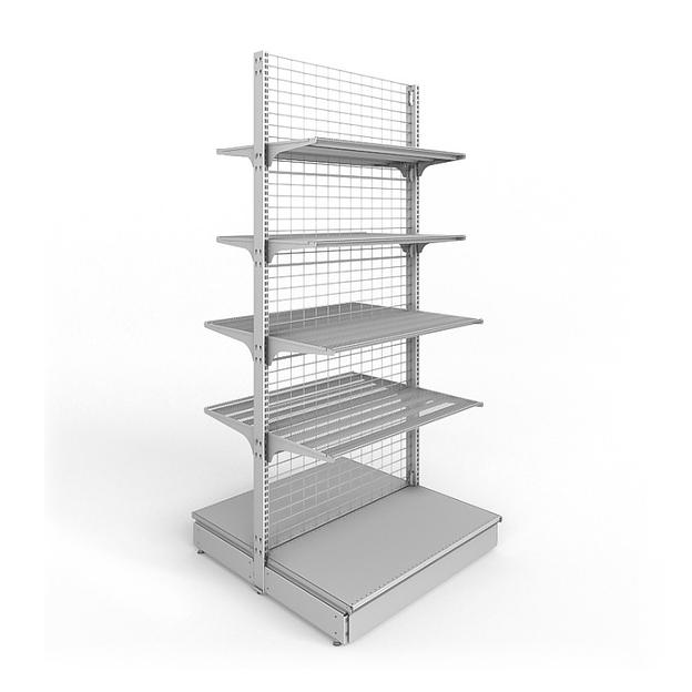 Стеллаж сетчатый островной 1000*500*1900 5 полок фото 1