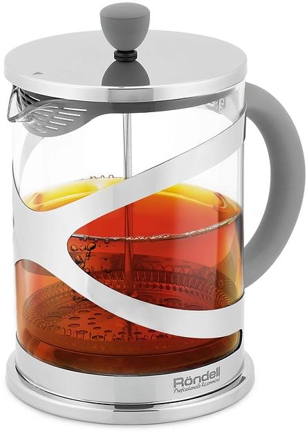 Френч-пресс Rondell Crystal Grey RDS-1669 1л стальной фото 1