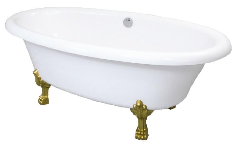 Мраморная ванна Castone «Неона» на лапах фото 5