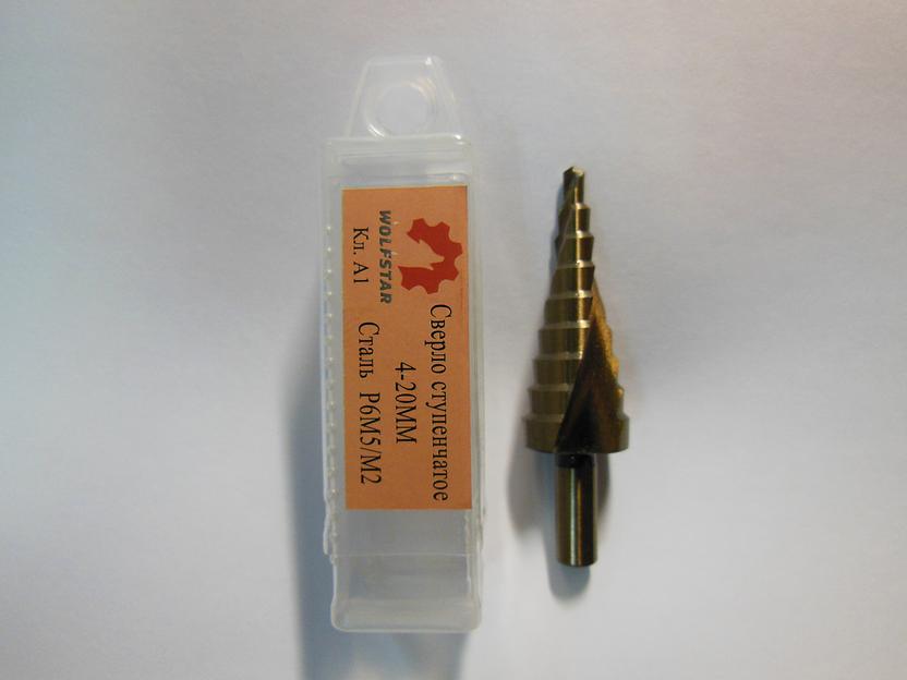 Сверло ступенчатое 4-12,0 винтовое Р6М5 /М2 /WOLF опт фото 1