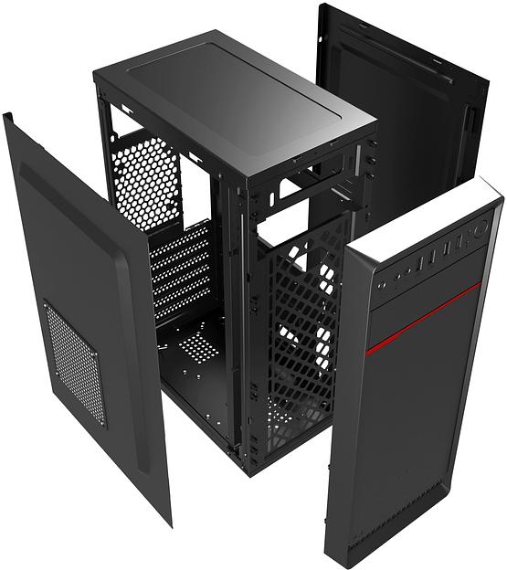 Корпус Digma DCC-MD302 черный без БП ATX 1x80mm 3x120mm 2xUSB2.0 2xUSB3.0 audio фото 4