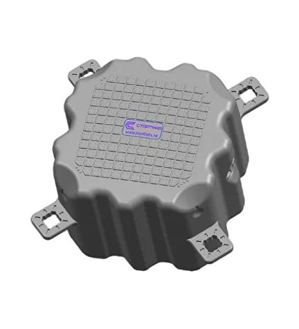 Пластиковый понтон 500×500×400 мм одинарный (высокий) фото 1