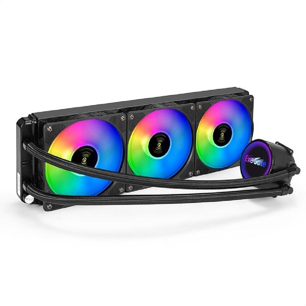 Exegate EX297325RUS Комплект водяного охлаждения BlackWater-360.PWM.RGB (RGB подсветка, LGA2066/2011/1366/1150/1151/1155/1156/1200/1700/1851/AM4/AM5/FM1/FM2/FM2+/AM2/AM2+/AM3/AM3+, TDP 280W, Fan 120mm фото 1