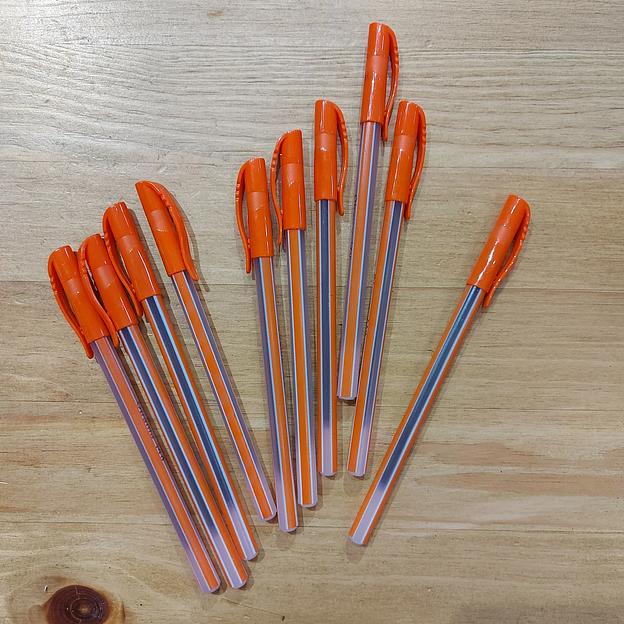 Ручка Синяя шариковая "Obama 148" OB-4458. Цвет корпуса — оранжевый ОПТ фото 1