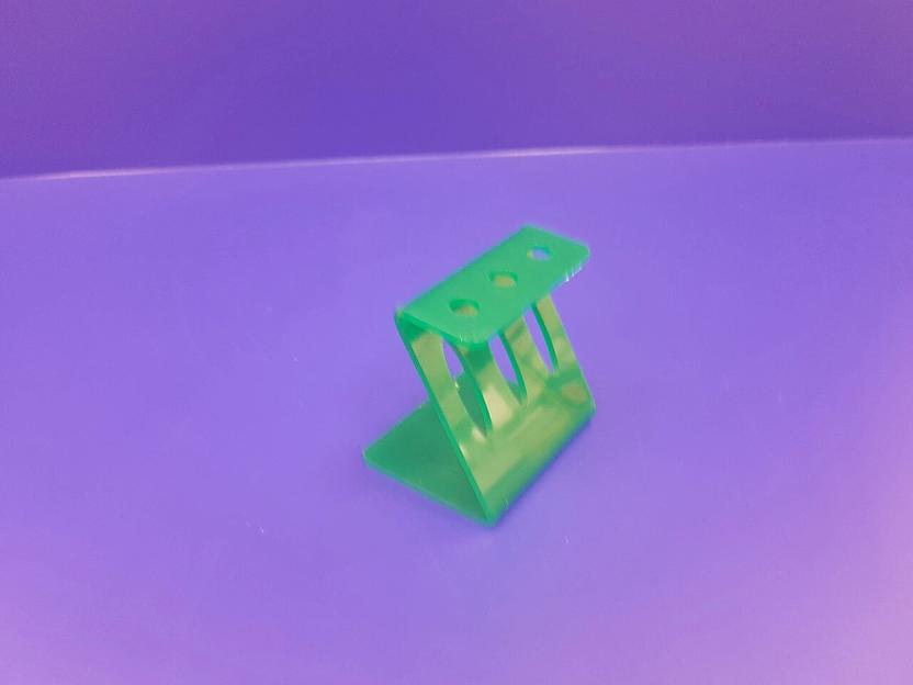 Подставка для ручек карандашей кистей 3 секции ( Z-образные, цвет зеленый) фото 4