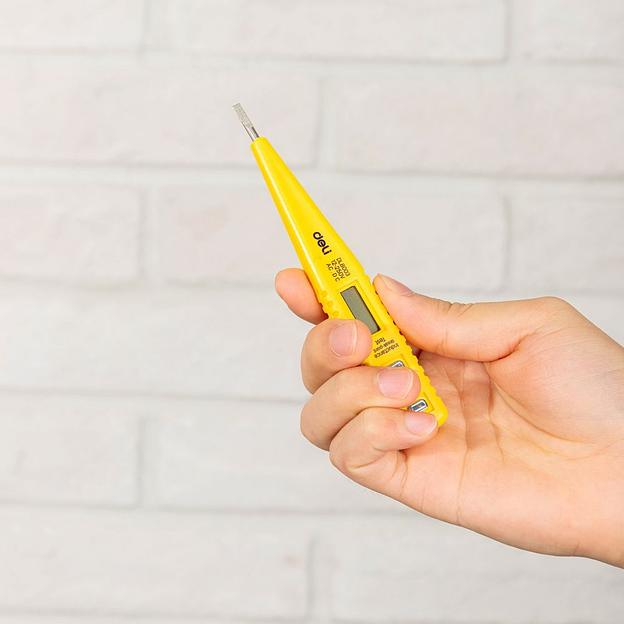 Измерительный и разметочный инструмент Deli Индикаторная отвертка-тестер напряжения цифровая Deli DL8003 (12-250 В) фото 7