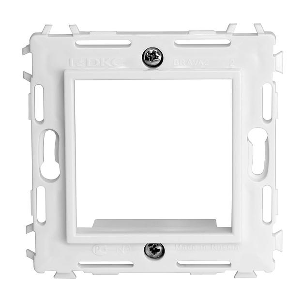 Dkc 75020W Каркас на 2 модуля (одноместный), белый, RAL 9010 фото 1