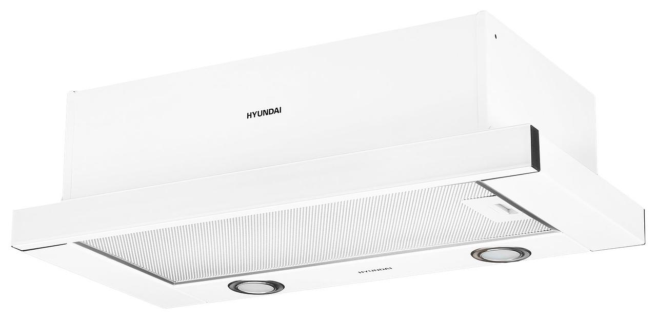 Вытяжка встраиваемая Hyundai HBH 6236 WG белый управление: кнопочное (1 мотор) фото 6