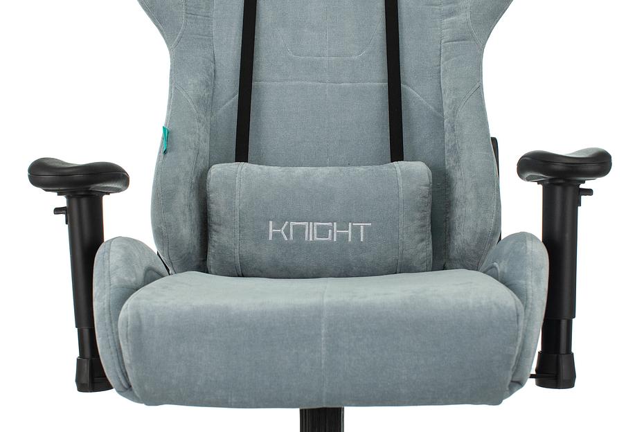 Кресло игровое Бюрократ VIKING KNIGHT Fabric серо-голубой Light-28 с подголов. крестовина металл фото 6
