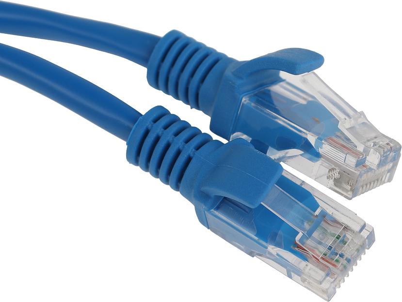 Патч-корд PP12-5M/B 1000G UTP 4 пары cat5E CCA molded 5м синий RJ-45 (m)-RJ-45 (m) фото 1
