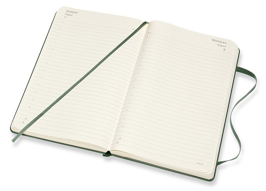 Ежедневник Moleskine CLASSIC Large 130х210мм 400стр. зеленый фото 5