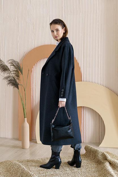 Женское демисезонное пальто Mmoda антрацит, арт.24–62 фото 2