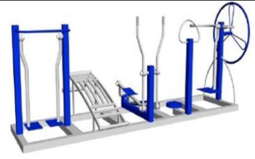 Уличный тренажерный комплекс (комбинированный) под заказ, код 8601-0216-0301 фото 1