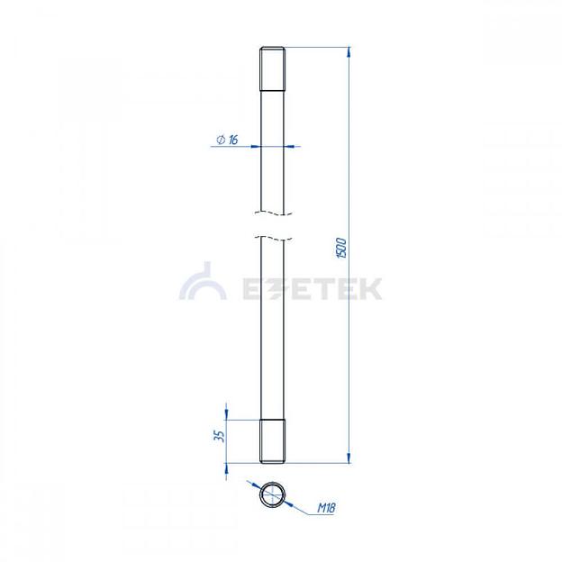 Стержень заземления оцинкованный ГЦ 16 мм х 1500 мм фото 2