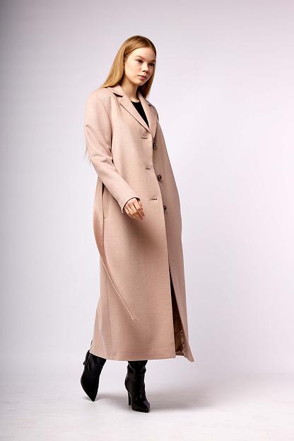 Женское демисезонное пальто деловое Mmoda бледно-розовый, арт.2223037 фото 2