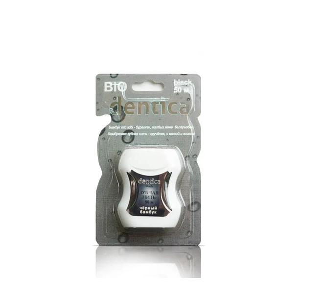 Зубная нить Dentica «BIO» черный 50 м фото 1