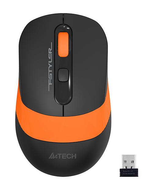 Мышь A4Tech Fstyler FG10 черный/оранжевый оптическая (2000dpi) беспроводная USB (4but) фото 2