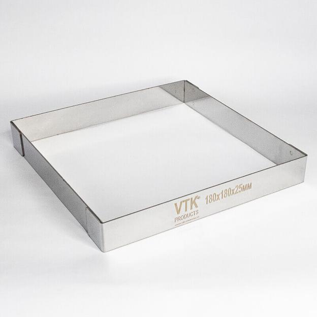 Форма для выпечки и заморозки Квадрат 180х180 мм высота 25 мм фото 1