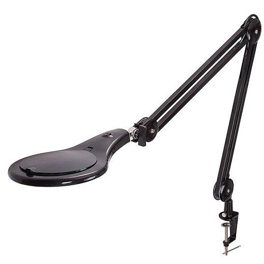 Rexant 31-0406 Лупа на струбцине, круглая, 5D, с подсветкой 56 SMD LED, черная фото 1