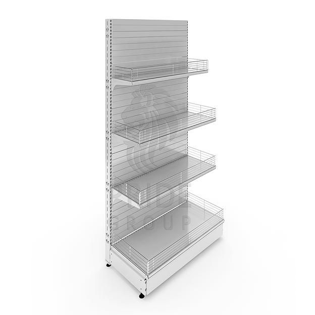Стеллаж торговый пристенный 500x500x2250 4 полки фото 1