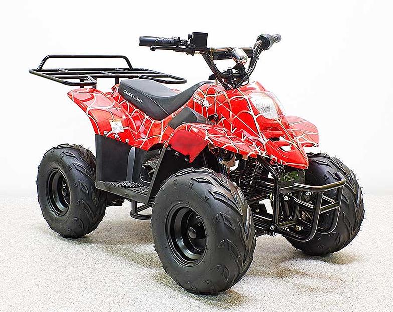 Купить Квадроцикл GreenCamel Гоби K51 (36V 800W R7 Цепь) быстросъём, ножной тормоз, красный паук фото 4