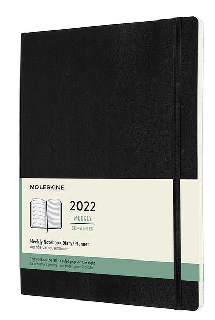 Еженедельник Moleskine CLASSIC SOFT WKNT XL 190х250мм 144стр. мягкая обложка черный фото 1