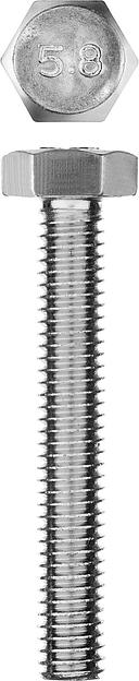 ЗУБР ГОСТ 7798-70, кл. пр. 5.8, M6 х 40 мм, цинк, 5 шт, болт (303086-06-040) фото 1