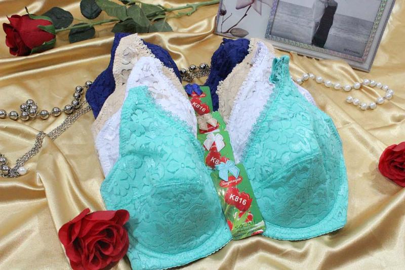 Бюстгальтер № 3-4 на мягком поролоне Арт. К816-5536 с кост.тюльпаны (75-100) (к.4335) фото 5