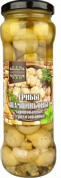 Консервы Пан Консервычъ «Шампиньоны» фото 1