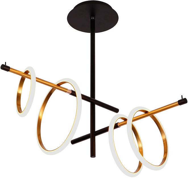 Люстра Hiper H847-0 потолоч. цв.св.:белый черный/золотистый фото 1