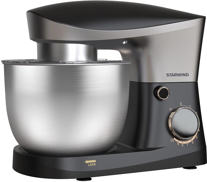 Миксер планетарный Starwind SPM2251 1500Вт черный/серебристый фото 1