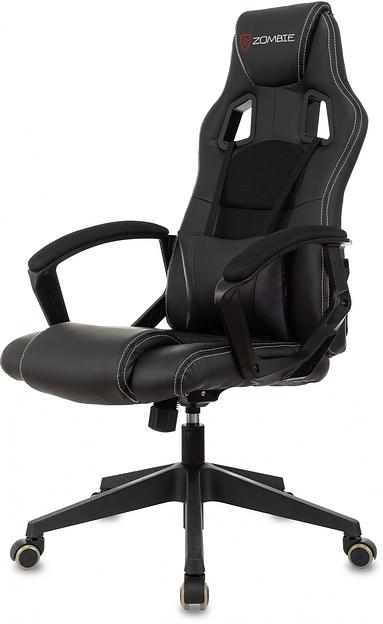 Кресло игровое Zombie Arena черный эко.кожа/ткань крестов. пластик фото 3