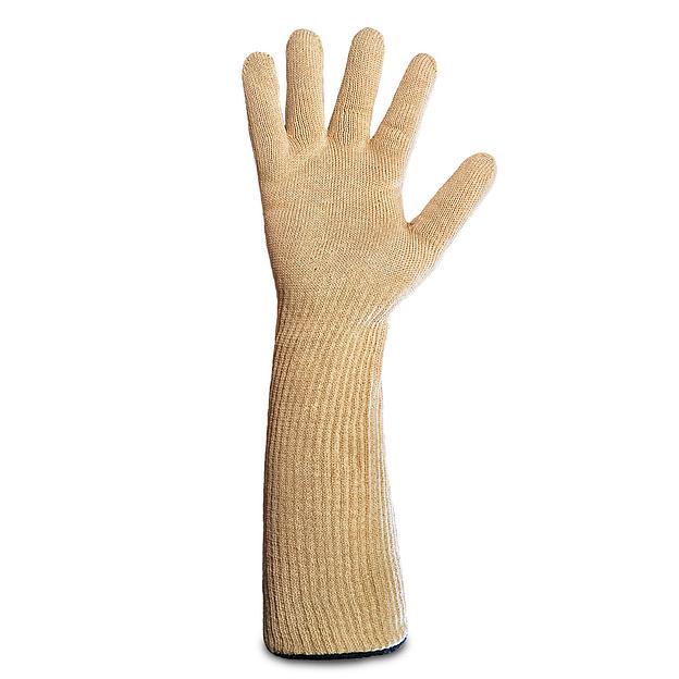 Арамидные перчатки удлинённые 10 класс вязки «Вулкан» термостойкие до +400°С, арт.К215У фото 3