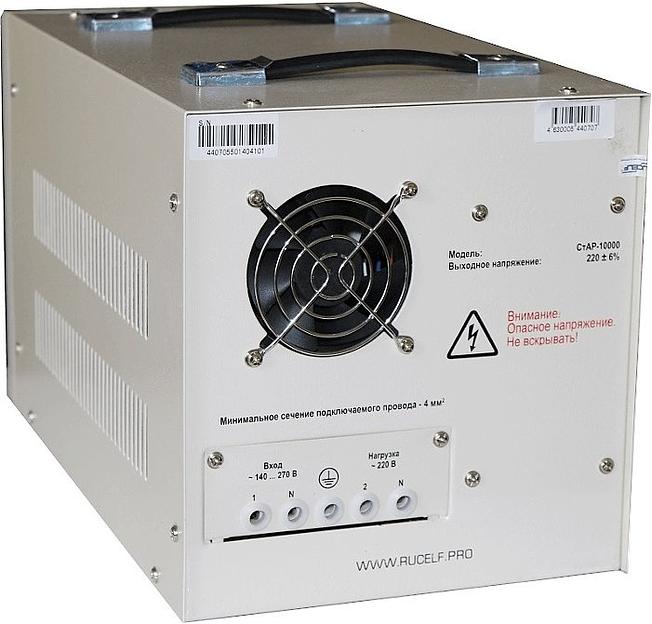 Стабилизатор напряжения Rucelf СтАР-10000 10кВА однофазный белый фото 2