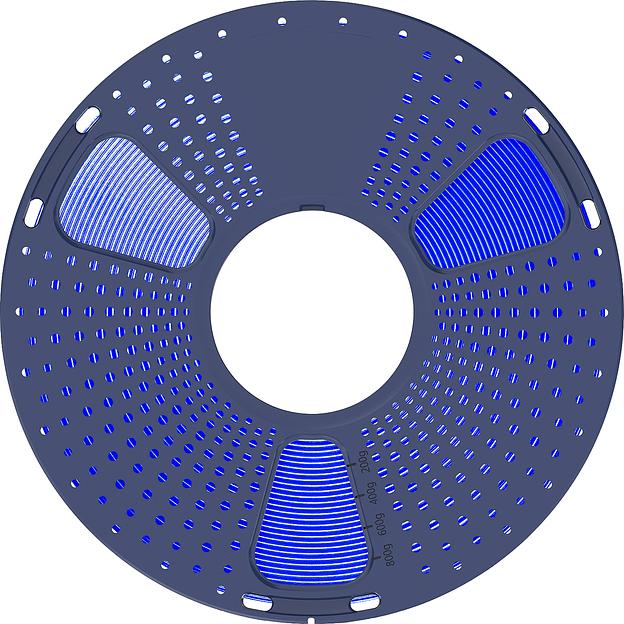 Филамент NVPRINT PLA Transparent Blue для 3D печати диаметр 1.75мм длина 330 метров масса 1 кг фото 2