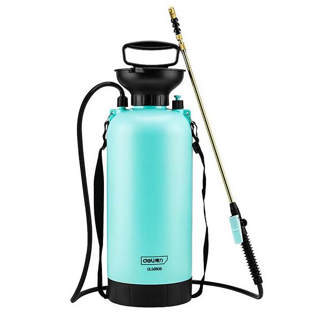 Опрыскиватель садовый помповый Deli DL581108-E1 8л, регулируемый разбрызгиватель фото 2